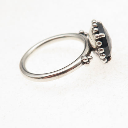 Pandora 925 Sterling Silver Crystal Midnight Star Ring Size 8.5