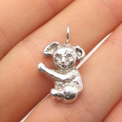 925 Sterling Silver Vintage Koala Charm Pendant