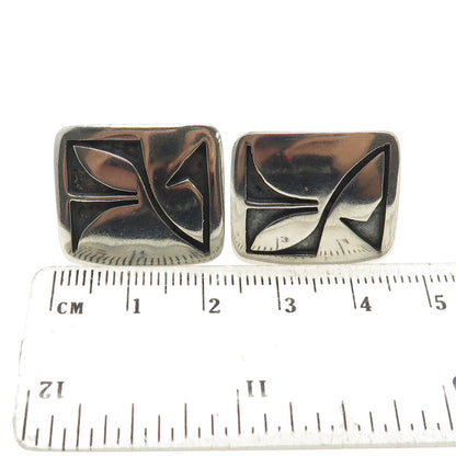 LITTLE BERT KING CO. 925 Sterling Silver Vintage Southwestern Handmade Cufflinks