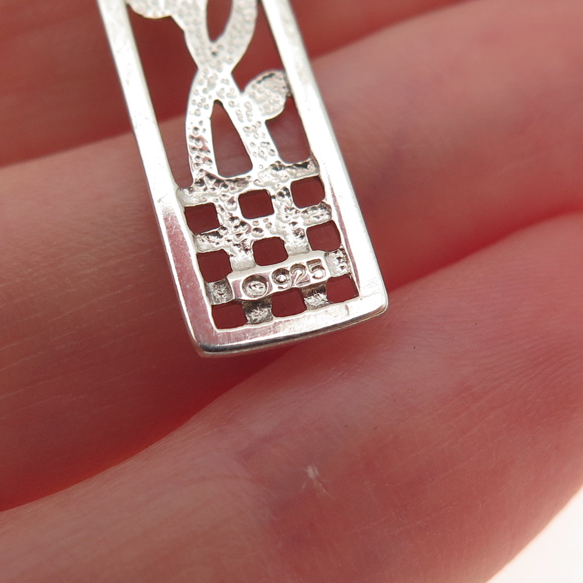 925 Sterling Silver Vintage Charles Rennie Mackintosh Modernist Charm Pendant