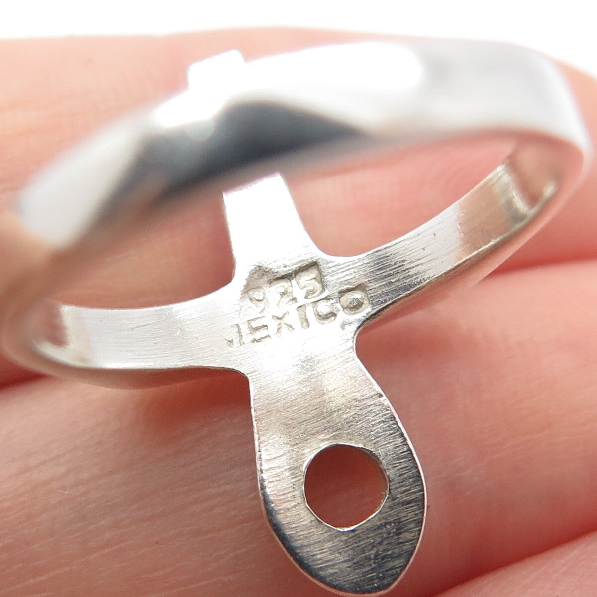 925 Sterling Silver Vintage Mexico Cross Ring Size 8.25