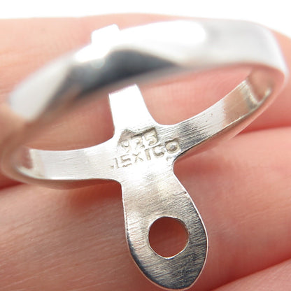 925 Sterling Silver Vintage Mexico Cross Ring Size 8.25
