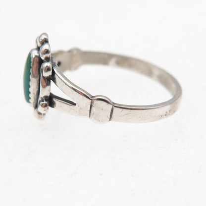 Bell Trading Post Old Pawn 925 Sterling Silver Vintage Turquoise Ring Size 7.25