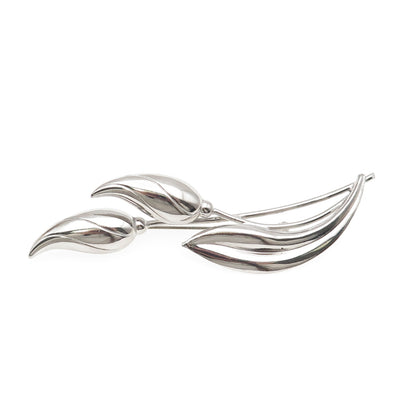 Goldman Kolber & Old Crest 925 Sterling Silver Vintage Lily Flower Pin Brooch
