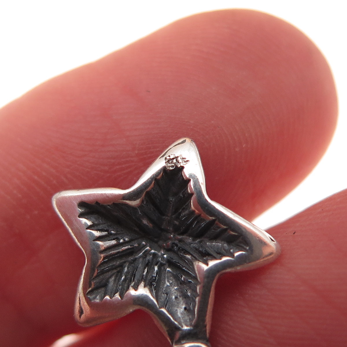 925 Sterling Silver Vintage Starfish Oxidized Charm Pendant