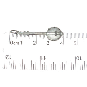 925 Sterling Silver Antique Art Deco Banjo Musical Instrument Charm Pendant