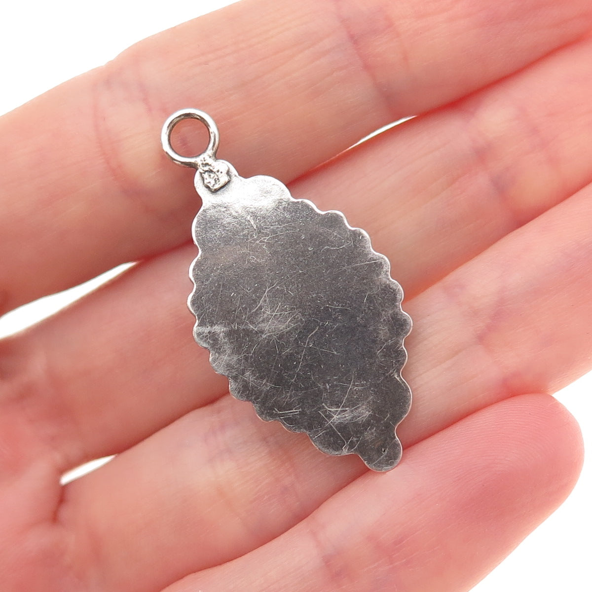 Old Pawn Sterling Silver Vintage Southwestern Royston Turquoise Charm Pendant