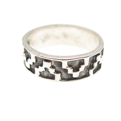 925 Sterling Silver Vintage Arrow Oxidized Band Ring Size 5.75