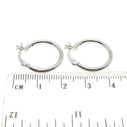 925 Sterling Silver Hinged Hoop Earrings