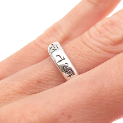 Me & Ro 925 Sterling Silver Vintage As Here, So Elsewhere Band Ring Size 5.5