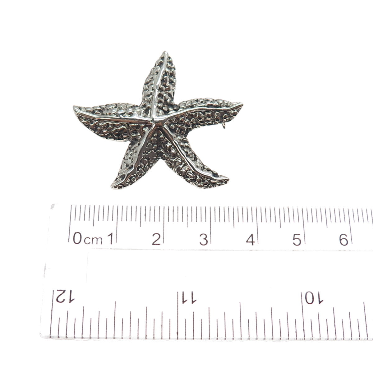TERASURE 925 Sterling Silver Vintage Starfish Oxidized Pin Brooch