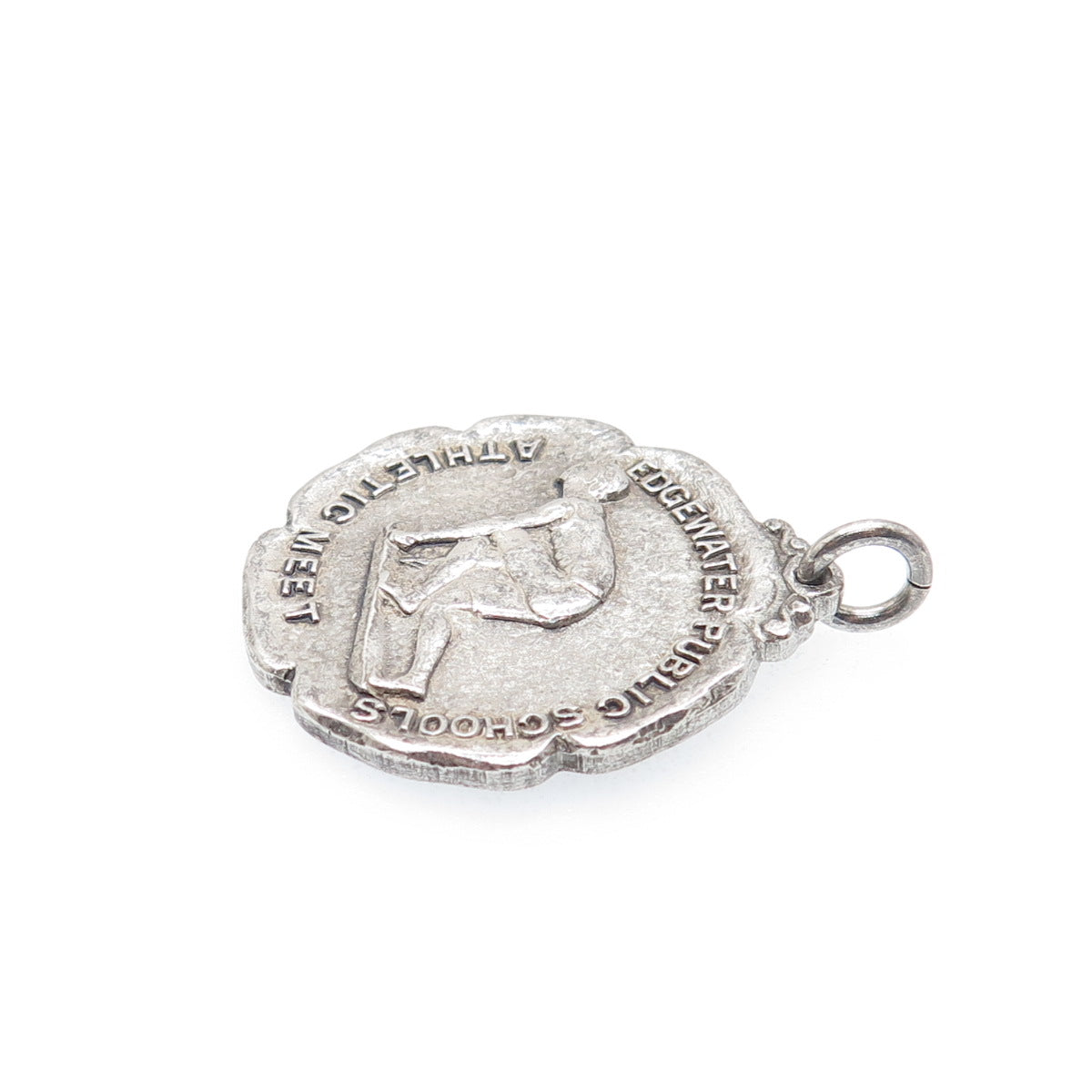 925 Sterling Silver Antique 1935 Edgewater Public Schools Athletic Meet Pendant