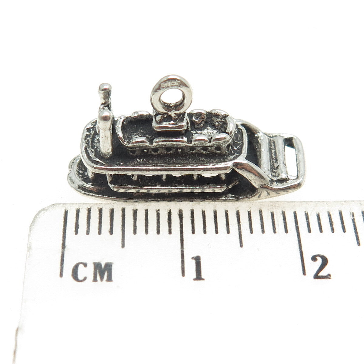 925 Sterling Silver Vintage Cruise Ship Minimalist Charm Pendant