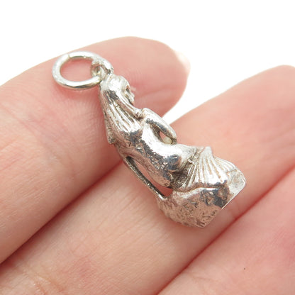 HERMANN SIERSBOL 925S Sterling Silver Vintage Denmark Mermaid Charm Pendant