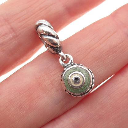 PANDORA 925 Sterling Silver Enamel Evil Eye Dangle Charm