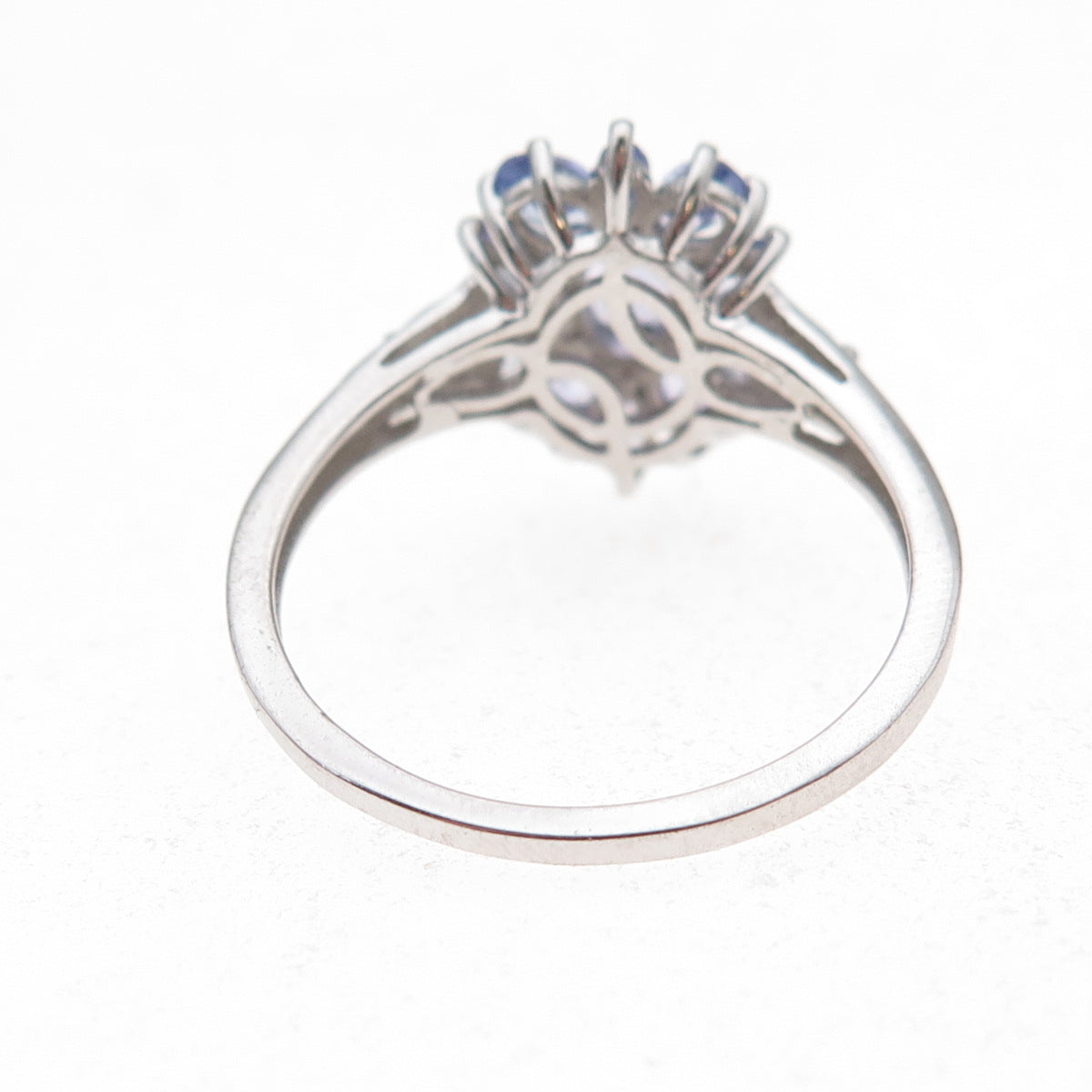 Chuck Clemency 925 Sterling Silver Real Tanzanite Floral Ring Size 9