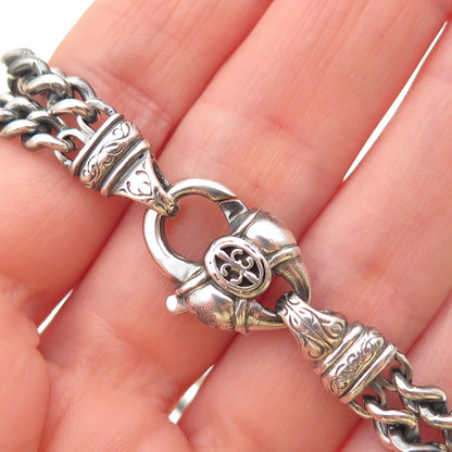 Scott Kay 925 Sterling Silver Vintage Cuban Double Chain Necklace 20"