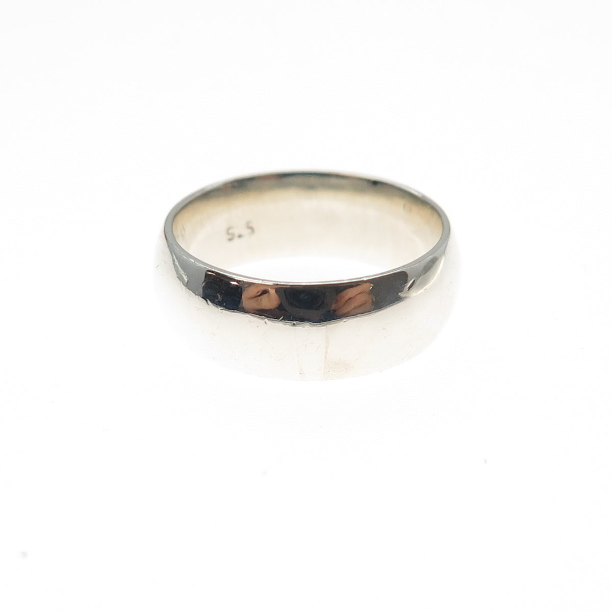 925 Sterling Silver Vintage Wedding Band Ring Size 4.75
