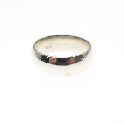 925 Sterling Silver Vintage Wedding Band Ring Size 4.75