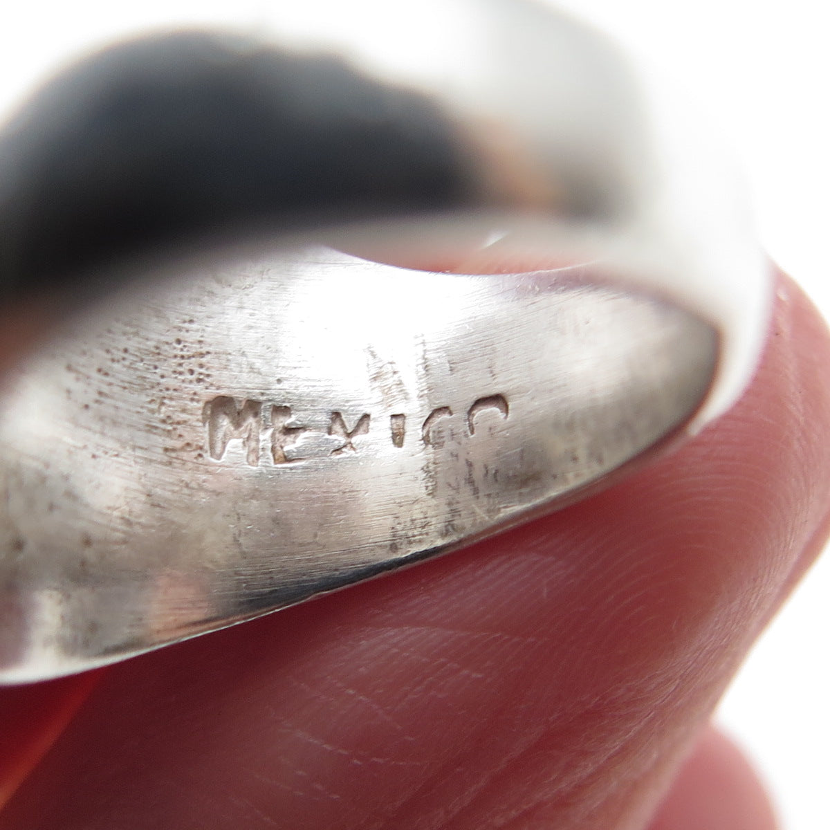 925 Sterling Silver Vintage Mexico Round-Cut C Z Modernist Ring Size 5.25