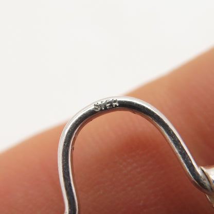 925 Sterling Silver Vintage Dots Hoop Earrings