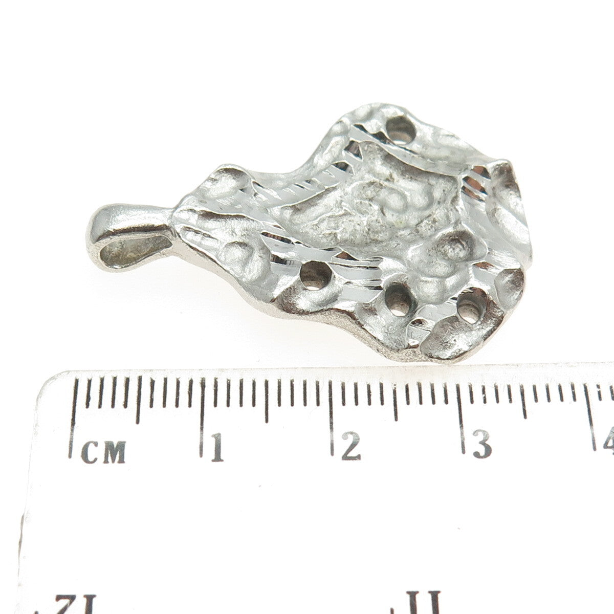 925 Sterling Silver Vintage Modernist Brutalist Pendant