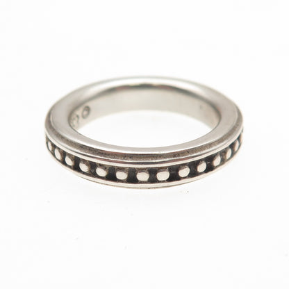 SLANE & SLANE 925 Sterling Silver Vintage Dotted All Around Band Ring Size 6