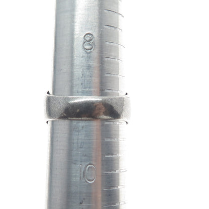 BEVERLY HILLS 925 Sterling Silver Vintage Diamond-Cut Oxidized Ring Size 9.25
