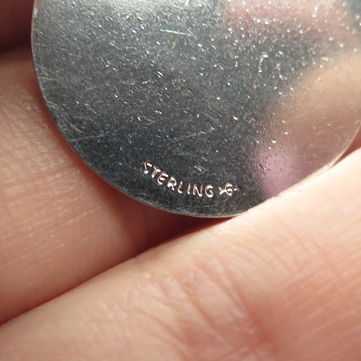 925 Sterling Silver Vintage Griffith & Sons Co Enamel Sweet Heart Charm Pendant