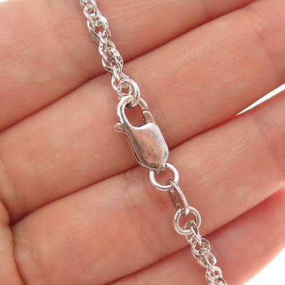 MILOR Sterling Silver Vintage Italy Multi-Strand Singapore Chain Necklace 18"