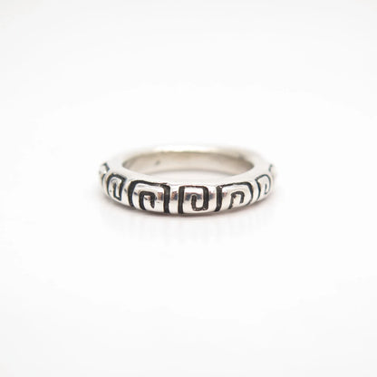 925 Sterling Silver Vintage Zina Maze Band Ring Size 6 3/4"