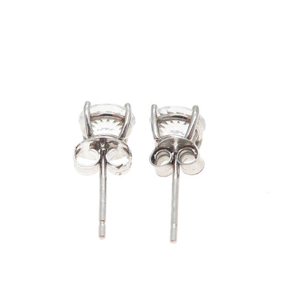 DBJ DEE BERKLE 925 Sterling Silver Round-Cut C Z Stud Earrings