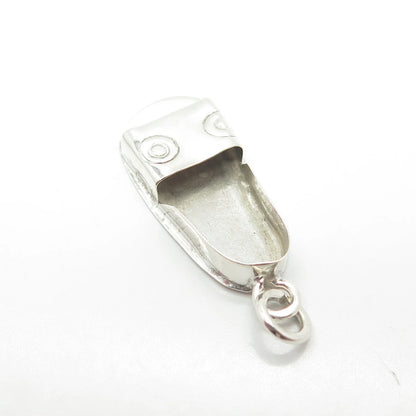 925 Sterling Silver Vintage Ethnic Shoe Charm Pendant