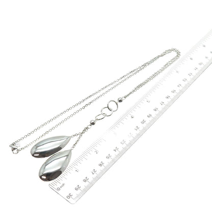 ELLE 925 Sterling Silver Vintage Real Ruby Modernist Cable Chain Necklace 24"