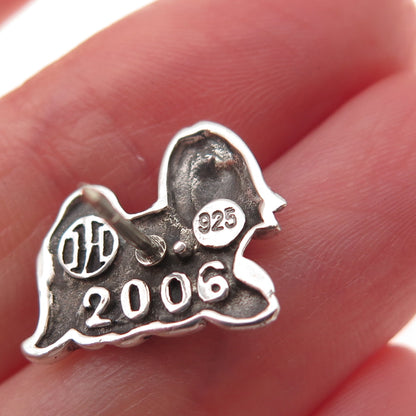 John Hardy 925 Sterling Silver Vintage 2006 Year of the Dog Tie Tack / Lapel Pin
