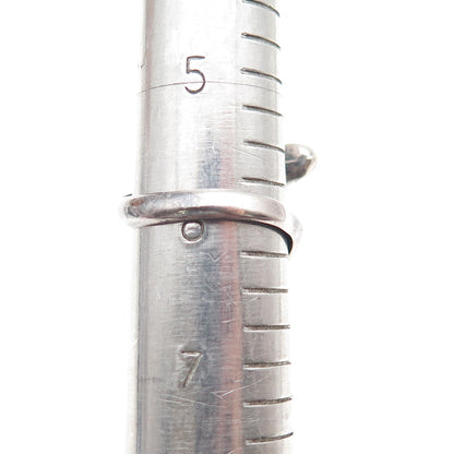 925 Sterling Silver Vintage Aries Zodiac Sign Oxidized Adjustable Ring Size 6