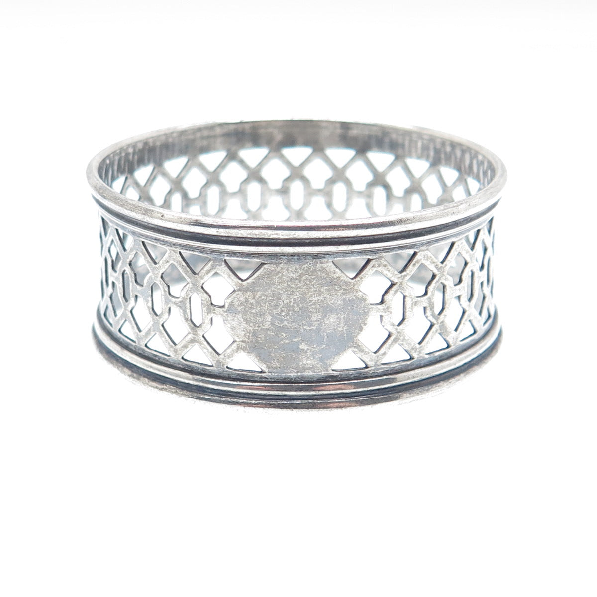 WALLACE 925 Sterling Silver Antique Art Deco Napkin Ring Holder #73