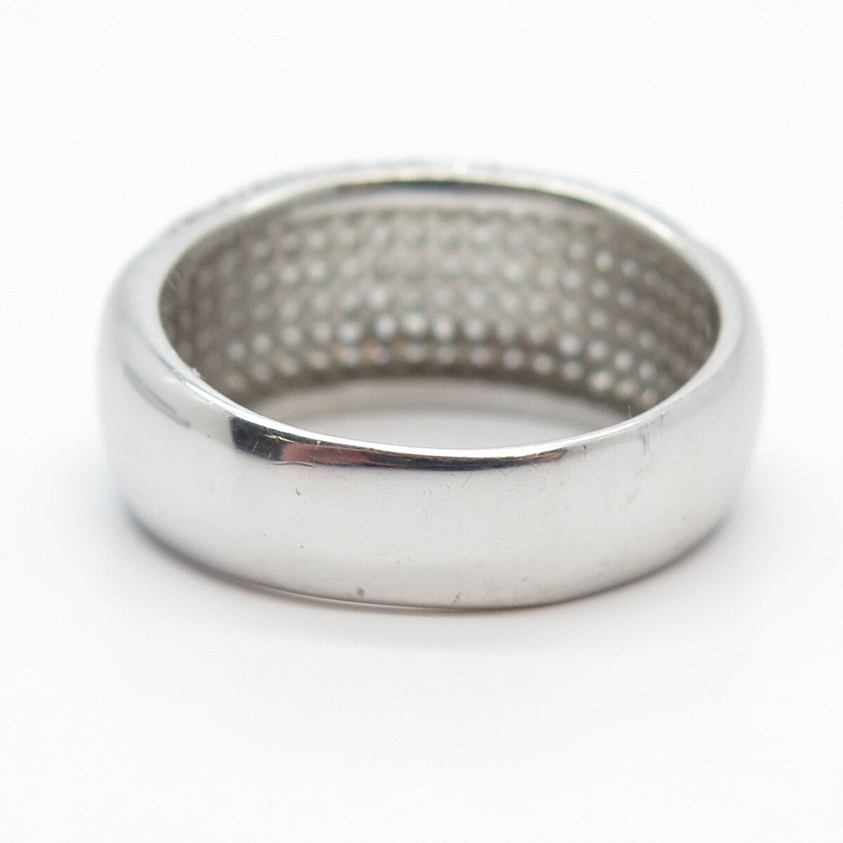 925 Sterling Silver Pave C Z Ring Size 9.25