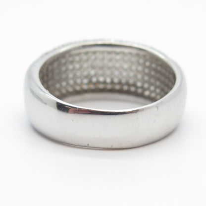 925 Sterling Silver Pave C Z Ring Size 9.25
