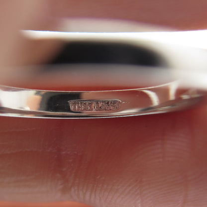 925 Sterling Silver Real Round-Cut Blue Topaz Gem Minimalist Ring Size 7.25