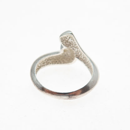 CLYDE DUNEIER CID 925 Sterling Silver Vintage Modernist Ring Size 5.25