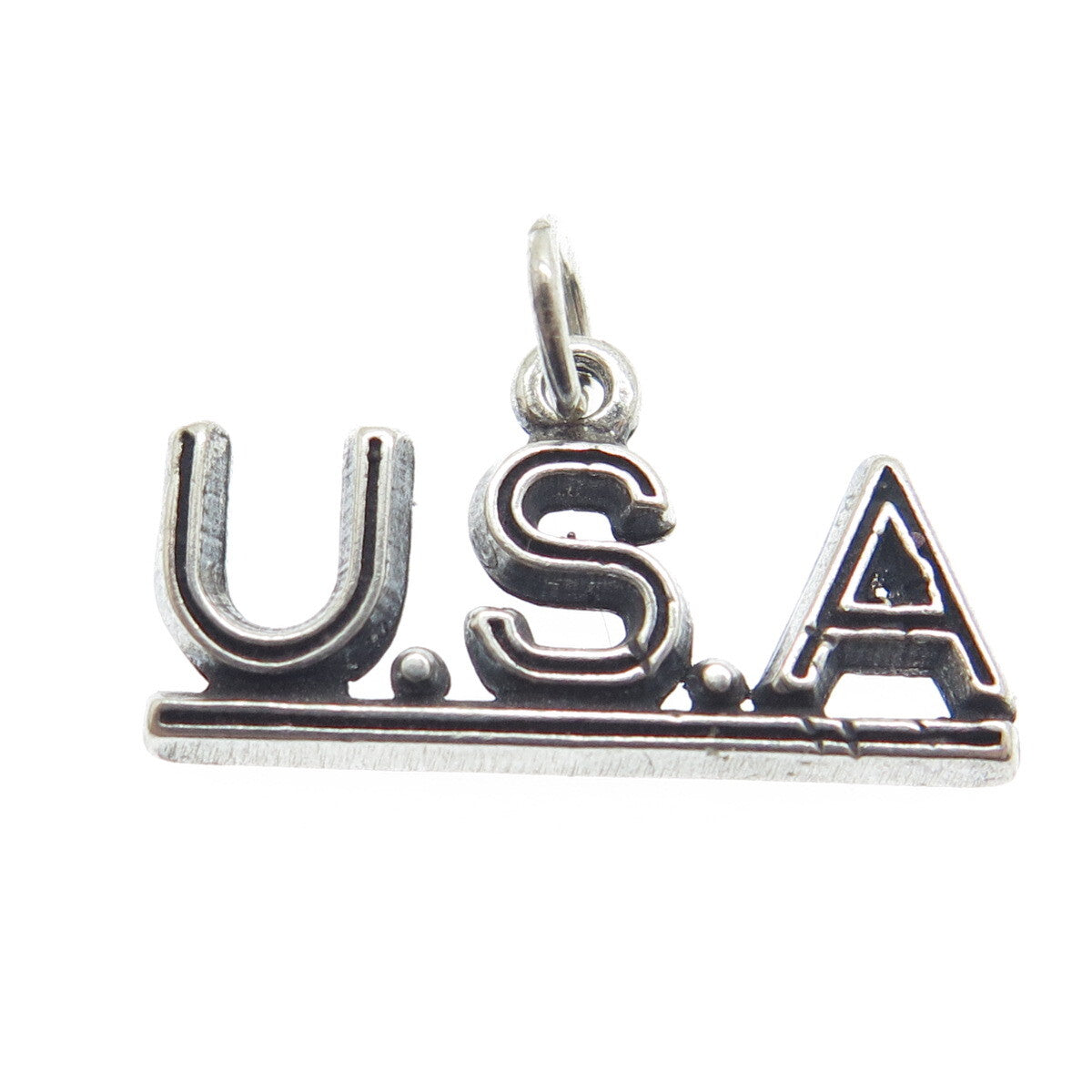 SUN WEST 925 Sterling Silver Vintage USA Charm Pendant