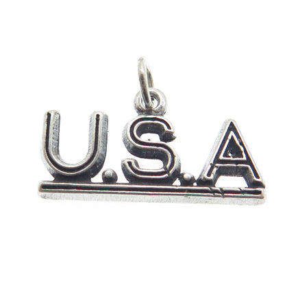 SUN WEST 925 Sterling Silver Vintage USA Charm Pendant