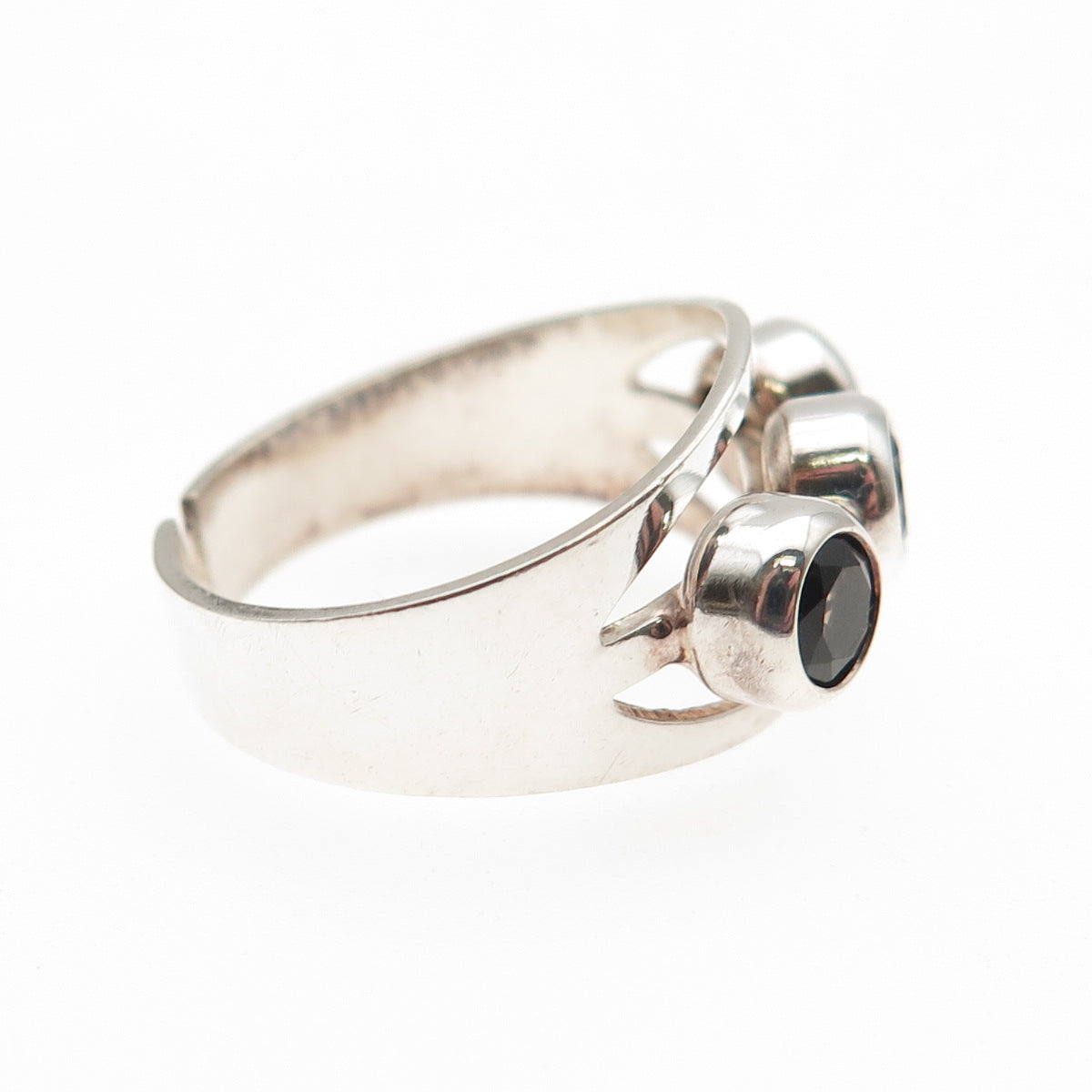 Kultaseppa Salovaara Sterling Vintage Finland Real Quartz Adjustable Ring Size 7