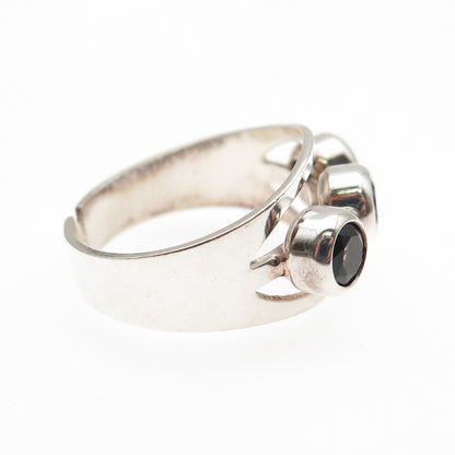 Kultaseppa Salovaara Sterling Vintage Finland Real Quartz Adjustable Ring Size 7