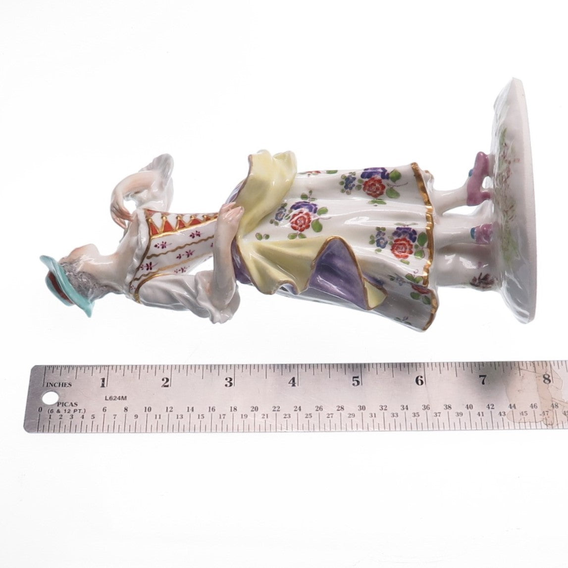 MEISSEN Antique Late Hand-Painted Porcelain Lady Collectible Figurine