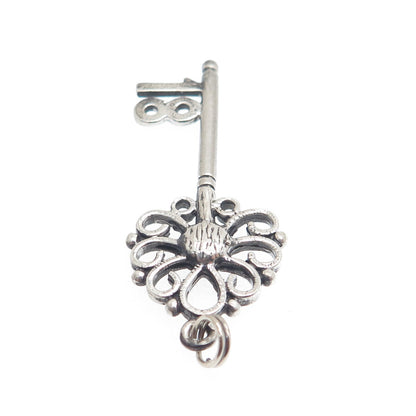 925 Sterling Silver Vintage Key to Heaven Charm Pendant