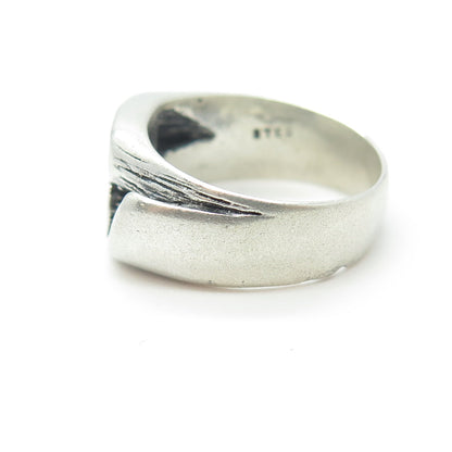 800 Silver Vintage Modernist Ring Size 6.5