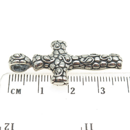 925 Sterling Silver Vintage Kali Cross Pendant