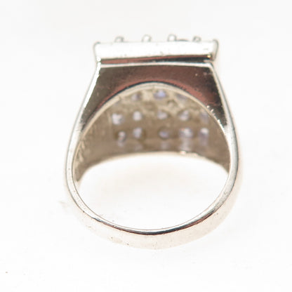 Chateau D’Argent 925 Sterling Silver Vintage Round-Cut Lavender C Z Ring Size 7
